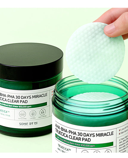 SOME BY MI AHA BHA PHA 30 Days Miracle Truecica Clear Pad | Toner for oily skin | BONIIK Best Korean Beauty Skincare Makeup in Australia