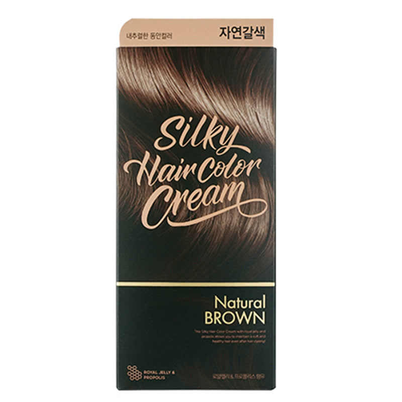 THE FACE SHOP Silky Hair Color Cream Natural Brown | Hair Dye | BONIIK Best Korean Beauty Skincare Makeup Store in Australia