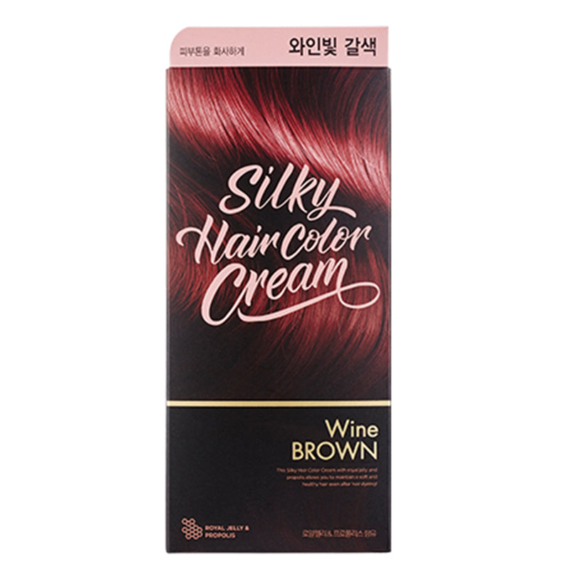 THE FACE SHOP Silky Hair Color Cream Wine Brown | Hair Dye | BONIIK Best Korean Beauty Skincare Makeup Store in Australia