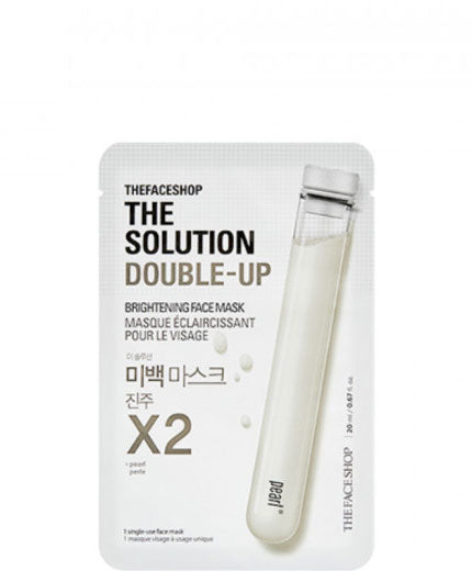 THE FACE SHOP The Solution Double Up Brightening Face Mask | Mask Sheet | BONIIK